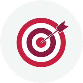 a target with an arrow in the center