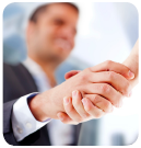 Two people shaking hands 